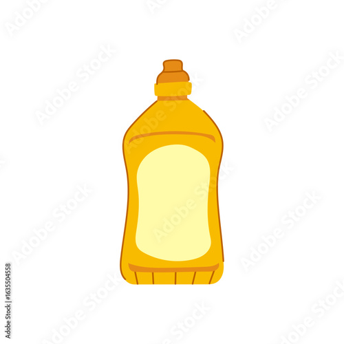 squeeze mustard bottle cartoon vector illustration