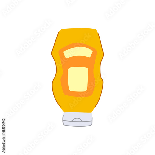spicy mustard bottle cartoon vector illustration