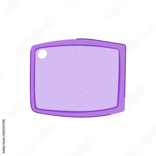 nonporous plastic cutting board cartoon vector illustration