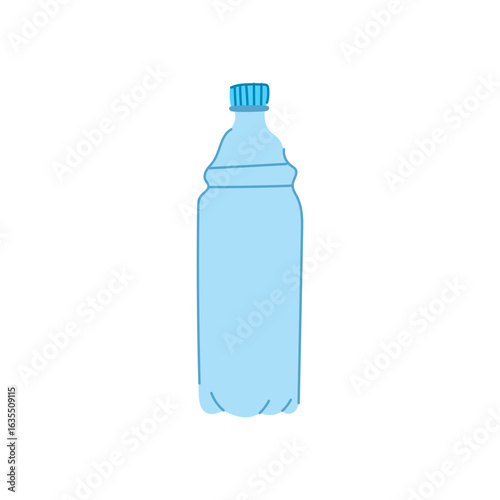 waste plastic water bottle cartoon vector illustration