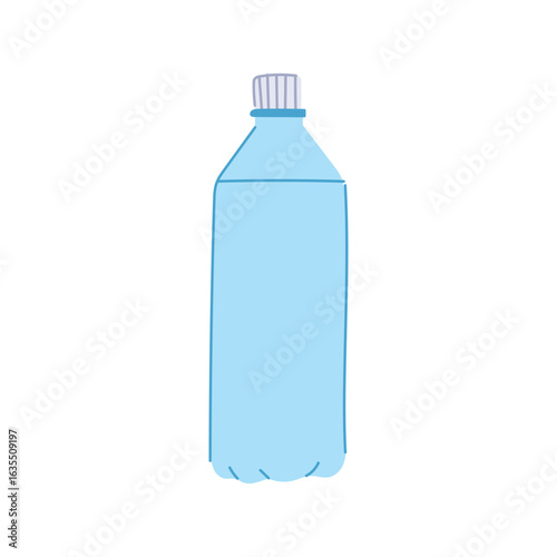 reusable plastic water bottle cartoon vector illustration