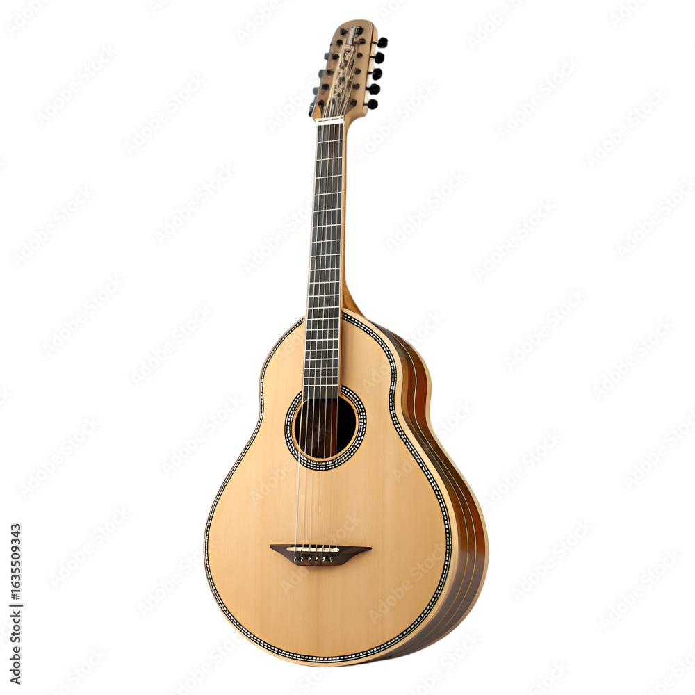 Fototapeta premium acoustic guitar isolated on white