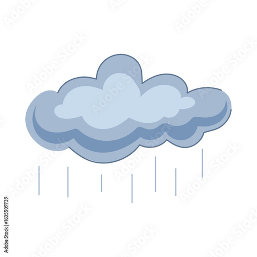 storm rain cloud cartoon vector illustration