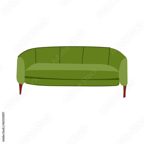 fabric reception sofa cartoon vector illustration