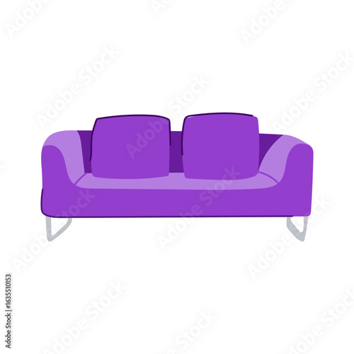 modular reception sofa cartoon vector illustration