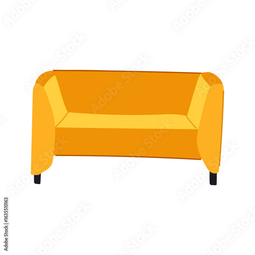 ergonomic reception sofa cartoon vector illustration