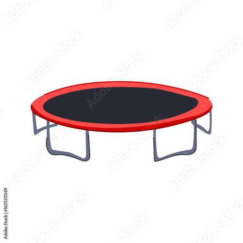 somersault trampoline jumping cartoon vector illustration