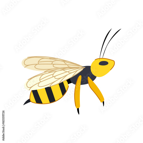 somersault wasp cartoon vector illustration