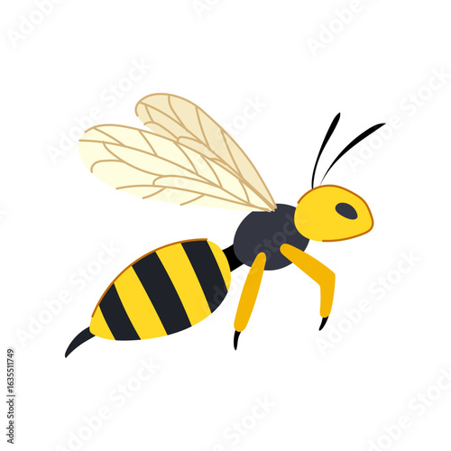 vault wasp cartoon vector illustration