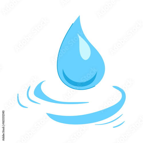 dew water drops cartoon vector illustration
