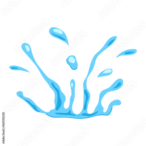 evaporation water drops cartoon vector illustration