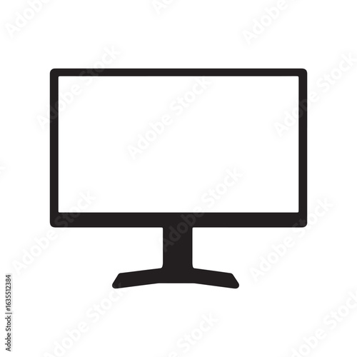 lcd monitor isolated on white
