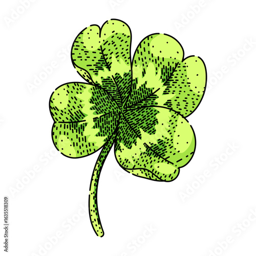 trifolium clover sketch hand drawn vector