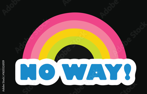 Colorful Trendy Retro Sticker Pack – 90s-Inspired Fun Icons and Phrases. Catchphrase sign, Groovy text slogan. Geometric element. Brutalism aesthetic. Flat vector illustration.