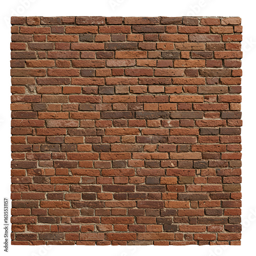 Photo Of Red Brick Wall Background Texture Isolated On Transparent Background