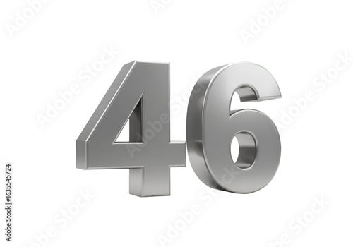 Metallic Silver Number 46 Isolated on Transparent Background Digit Free Download Metallic Silver Number 46 Isolated on Transparent Background Digit - GFXLoad