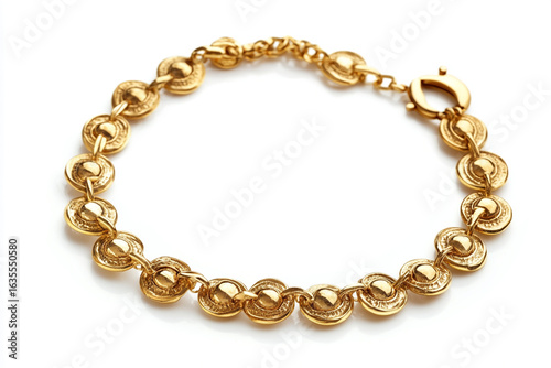 Wallpaper Mural Golden Necklace on a White Surface Torontodigital.ca