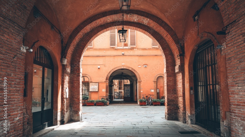 Fototapeta premium Brick archway alleyway