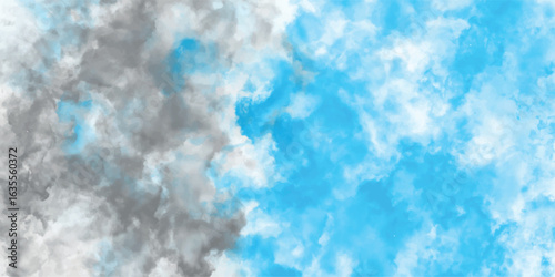 Abstract watercolor sky background featuring moody clouds in shades of blue and gray for artistic design and digital imagery.