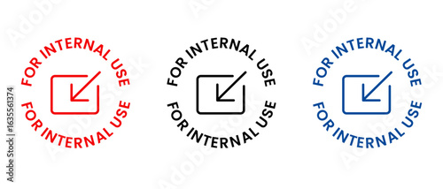 For internal use only stamp, watermark seal vector design