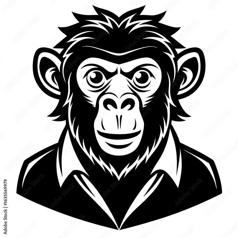 Fototapeta premium head of a monkey man