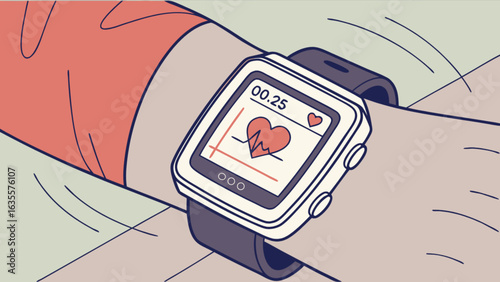 Heart rate monitor smartwatch fitness tracker for health and wellness monitoring technology device app 100
