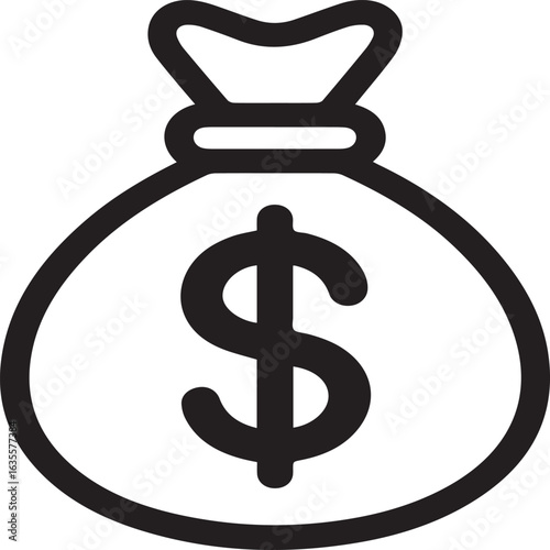 Secure your financial future with a vibrant money bag icon symbolizing wealth, savings, and investment opportunities for a prosperous business journey