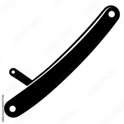 Barber Straight Razor Icon Vector  Classic Shaving Tool Illustration for Barbershop and Grooming Designs