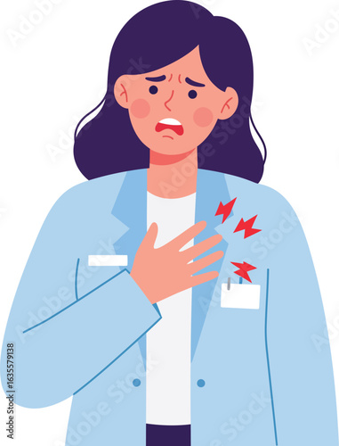 clean stylish elegant modern detailed professional high quality Woman Experiencing Pain or Discomfort