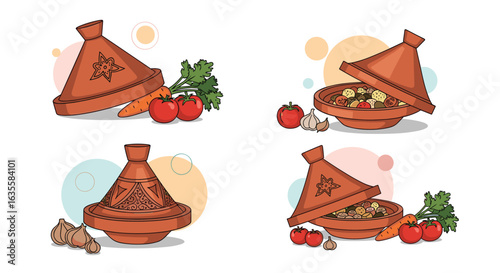 Delicious moroccan cuisine featuring aromatic tagine dishes with fresh ingredients prepared with love