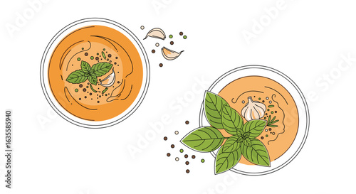 Delicious creamy hummus with fresh basil and garlic flavor a healthy mediterranean appetizer option
