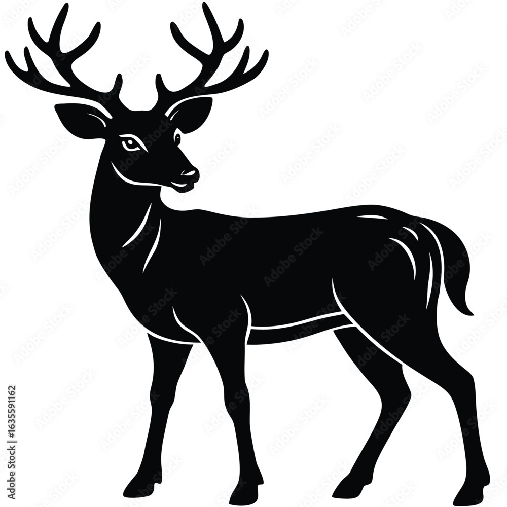 Obraz premium Deer Silhouette