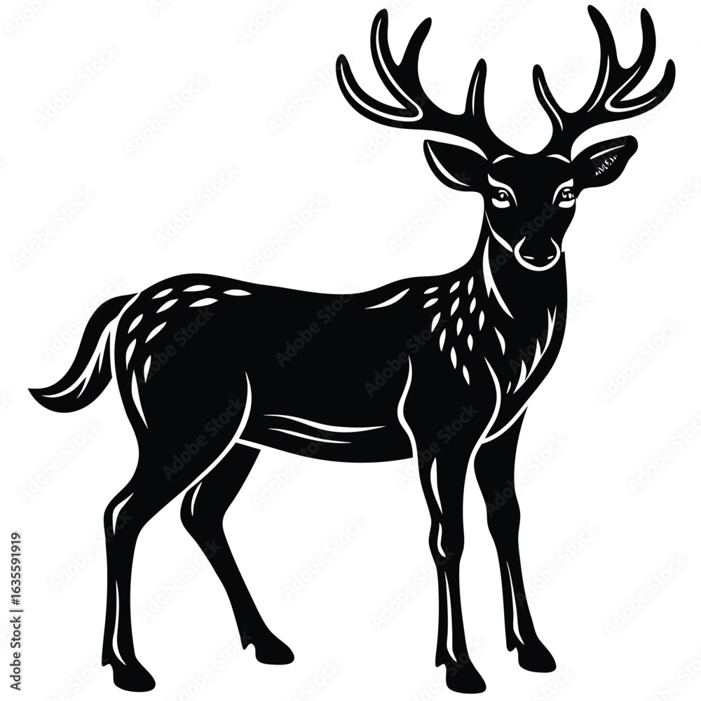 Obraz premium Deer Silhouette