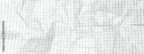 Vintage Notebook Paper Texture - Torn Grid Page with Crumpled Background for Journals, School Notes or Craft Designs. Vector Abstract Backdrop