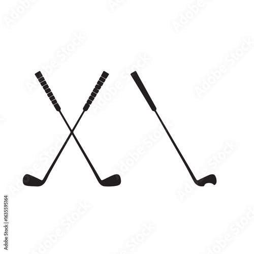 golf club flat icon. golf stick for sports apps, websites and design element. vector illustration on transparent background.