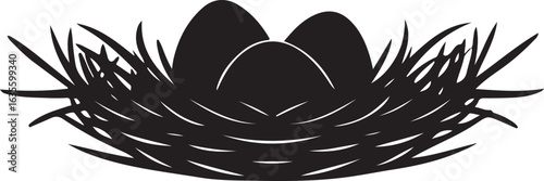 Bird's nest icon for family and savings