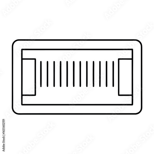 Abstract geometric pattern with clean barcode like lines