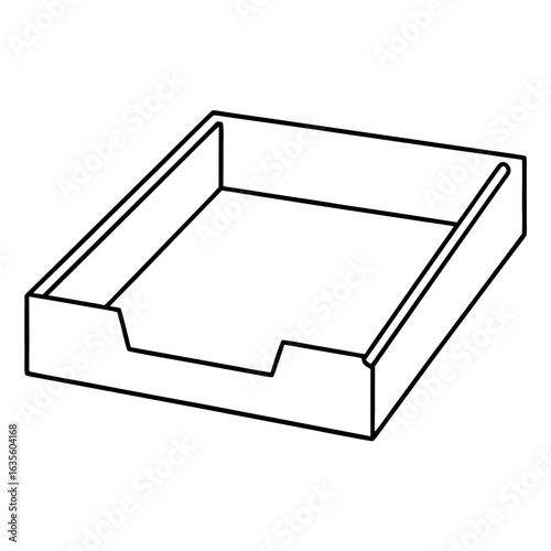 Simple outline of an outgoing mail tray for postal services