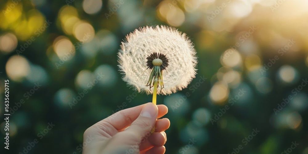 Fototapeta premium Making a Wish on a Dandelion