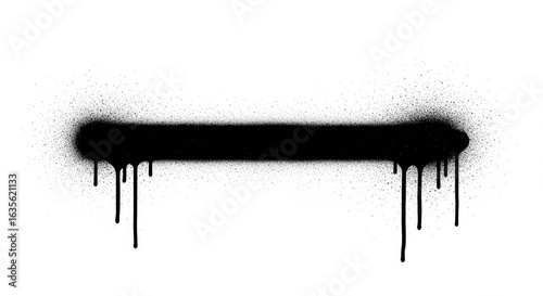 Black Spray Paint Drips Texture