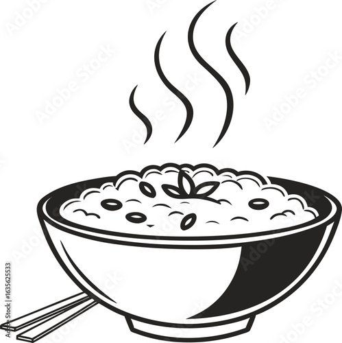 vector illustration of a cooking pot