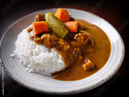 Photorealistic Close-up: Classic Home-Style Japanese Curry Rice

