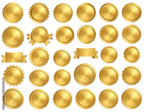 Gold award badges collection