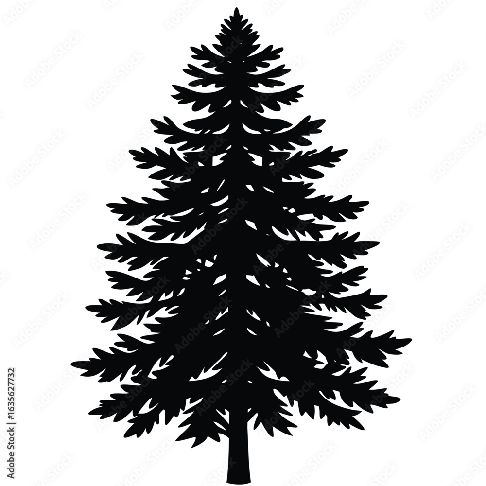 Obraz premium Pine Tree Silhouette