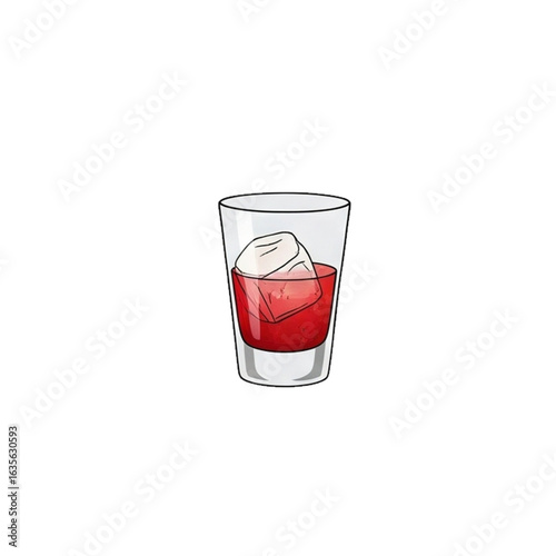 glass of wine isolated in white