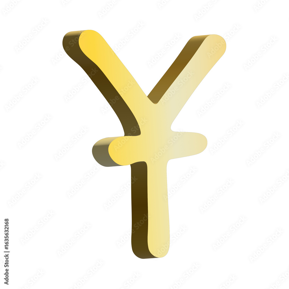 Obraz premium 3d chinese yuan currency symbol. Single element for design
