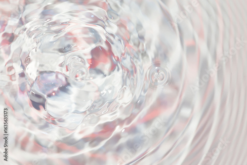 水面に落ちる水滴.