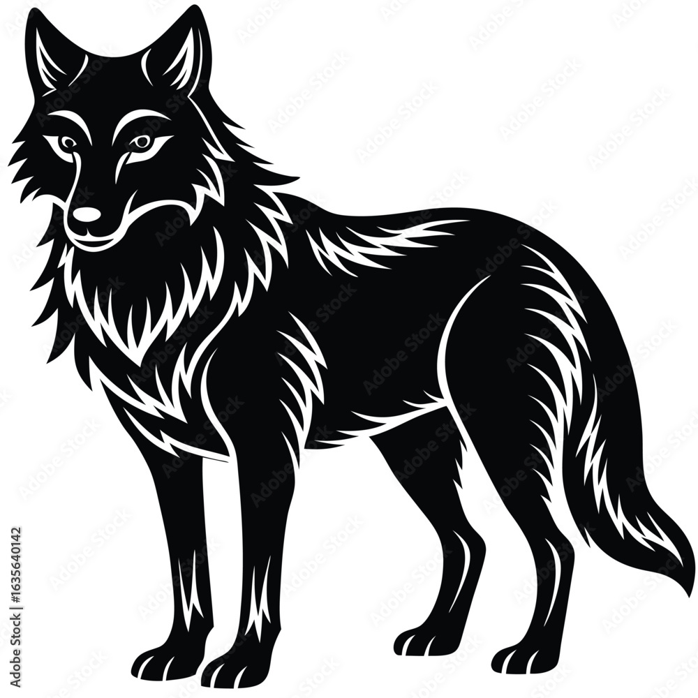 Fototapeta premium Wolf Silhouette