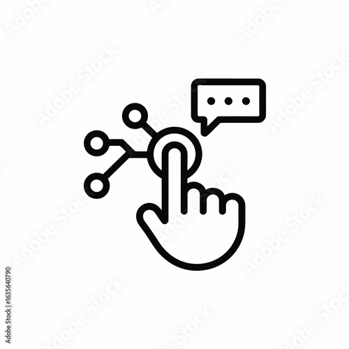 Interactive communication network connection icon