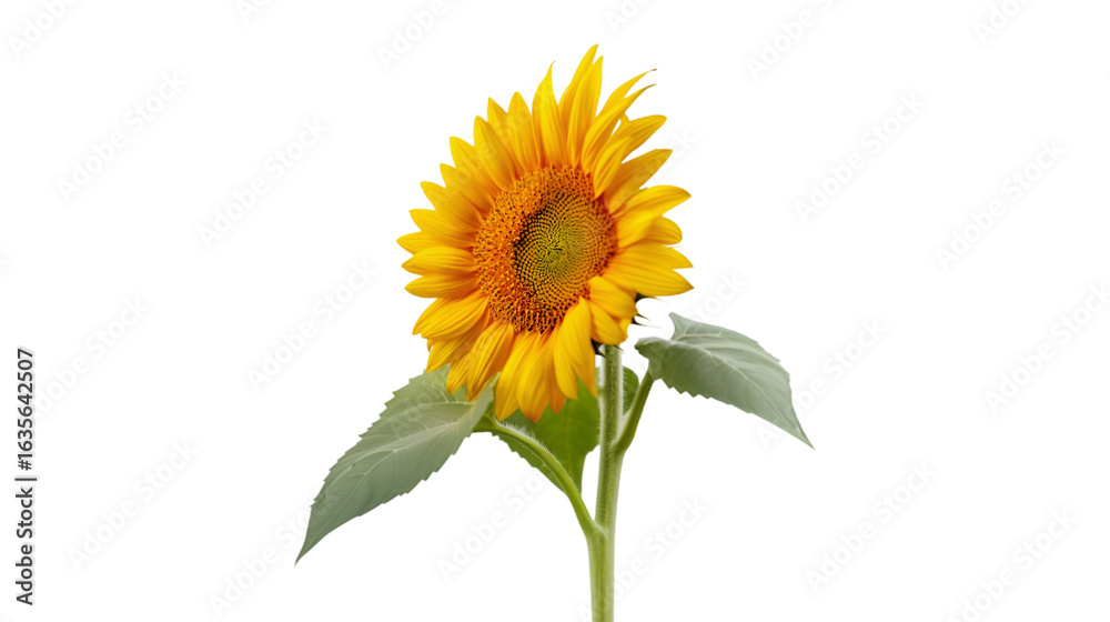 Obraz premium Vibrant Sunflower on Black Background Nature Photography Botanical Beauty Yellow Flower